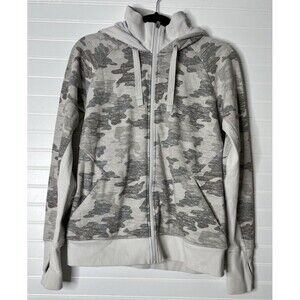 Athleta Triumph Printed Camo Hoodie Sweatshirt Jacket zip up Medium women’s